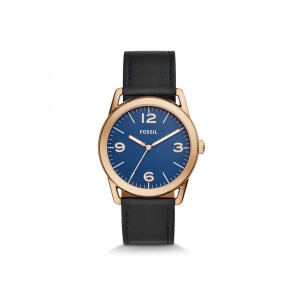 Watch strap Fossil BQ2306 Leather Black 22mm